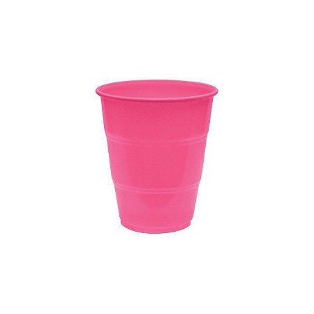 Copo Plástico Resistente de 210 ml Pink kit com 10 unid