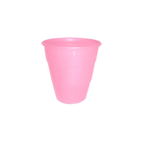 Copo Plástico Resistente de 210 ml Rosa Bebê kit com 10 unid