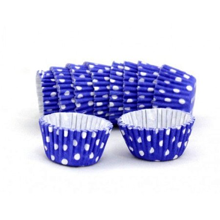 Forminhas para Doces de Papel N5 Azul com Bolinha pct 100 unid