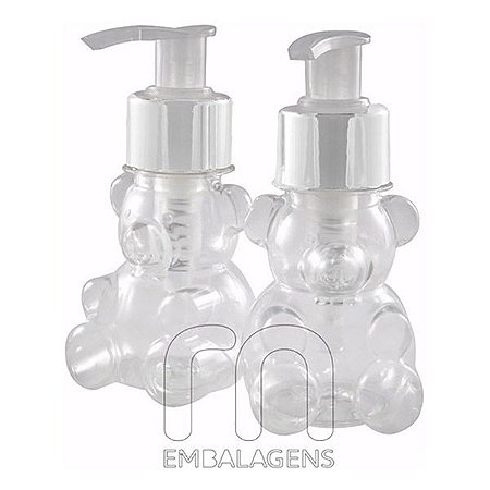 Frasco para Sabonete Líquido Pequeno de 100 ml Urso kit com 10 unid