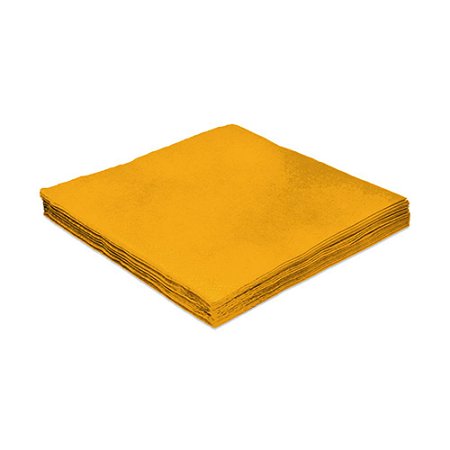 Guardanapo e papel 24 cm Liso Amarelo pct 20 unid