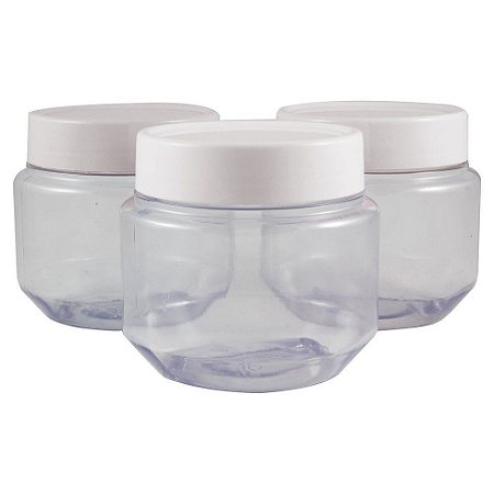 Pote de Papinha 250 ml de plástico PVC kit com 10 unid