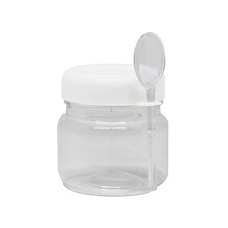 Potinho de Papinha Plástico 40ml com Colher kit com 10 unid
