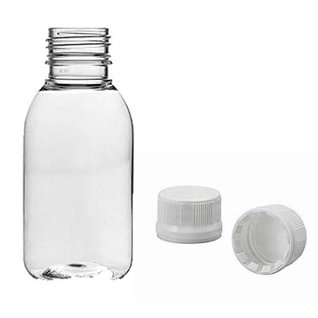 Frasco plástico de 60 ml para refil tampa rosca lacre kit com 10 unid