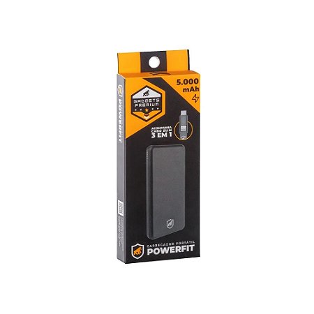 CARREGADOR PORTÁTIL POWERFIT - 5.000MAH