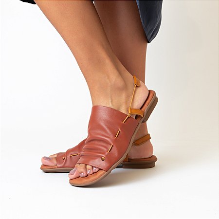 Sandália Rasteira Dulce Venutti (Terracota)