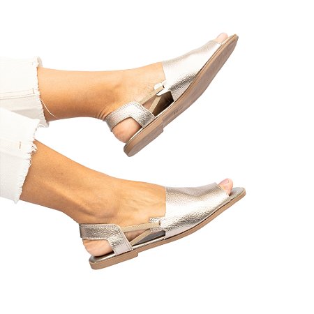 Sandália Rasteira Gina Venutti (Prata)