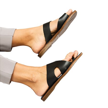 Sandália Rasteira Agnes Venutti (Preta)