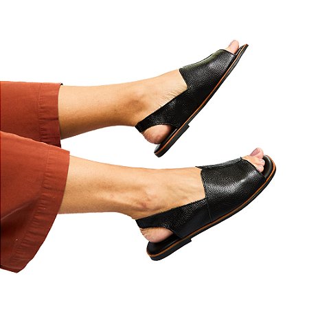 Sandália Rasteira Marieta (Preta)