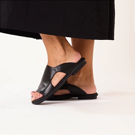 Sandália Rasteira Venutti Nice (Preta)