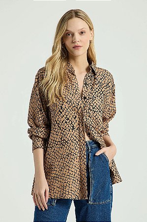CAMISA CREPE ESTAMPADA