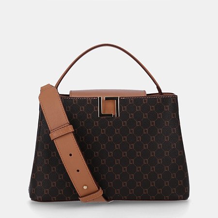 Bolsa Tote Média Monograma Ll Mocca