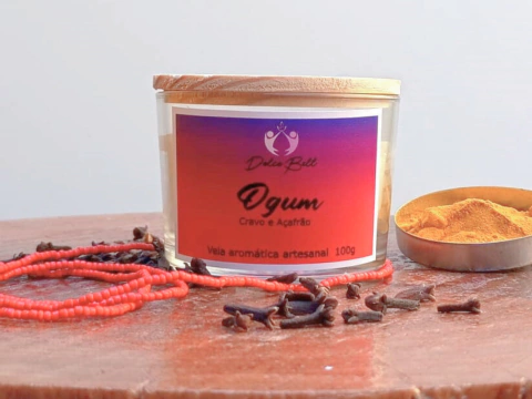 Vela Ogum - Açafrão e Cravo 100g