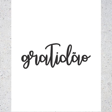Lettering Gratidão
