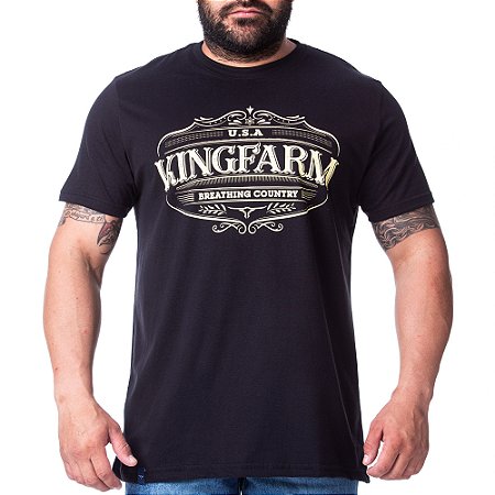 Camiseta King Farm Masculina Preto GCM180P