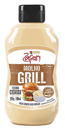 Molho Grill Custom Culinary® Zafrán® | Frasco 200g - Caixa com 10 unidades