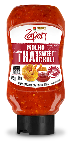Molho Thai Sweet Chili Zafrán 245g Frasco 245g - Caixa com 10 unidades