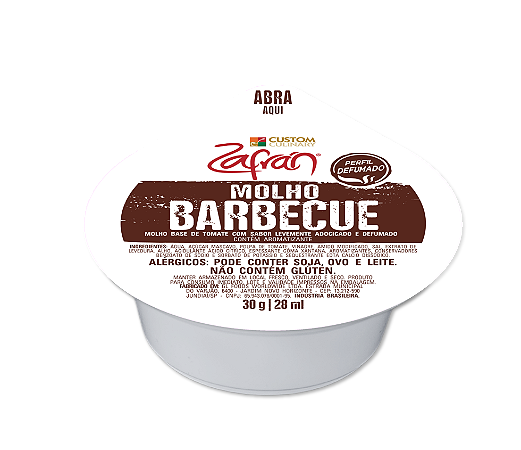 Molho Barbecue Zafrán Blister 30g - Caixa com 96 unidades