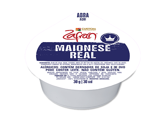 Maionese Real Zafrán Blister 30g - Caixa com 96 unidades