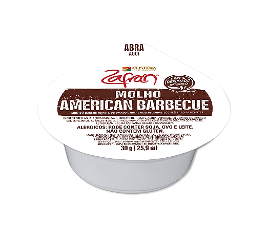 Molho American Barbecue Zafrán Blister 30g - Caixa com 96 unidades
