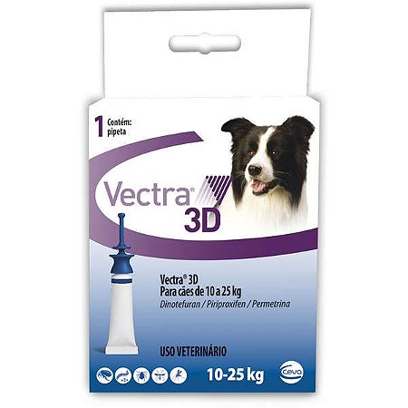 Antipulgas e Carrapatos Ceva Vectra 3D 3,6 mL para Cães de 10 a 25 Kg
