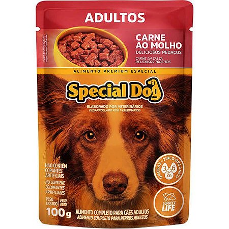 Sachê Special Dog Carne para Cães Adultos 100g