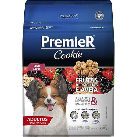 Biscoito Premier Pet Cookie Frutas Vermelhas e Aveia para Cães Adultos