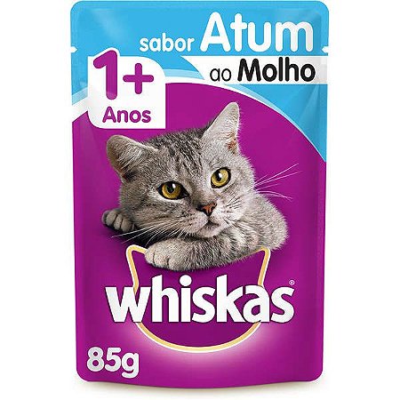 Whiskas Sachê Atum ao Molho para Gatos Adultos