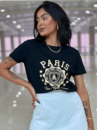 T-Shirt "Paris" - 100% Algodão Fio 30.1
