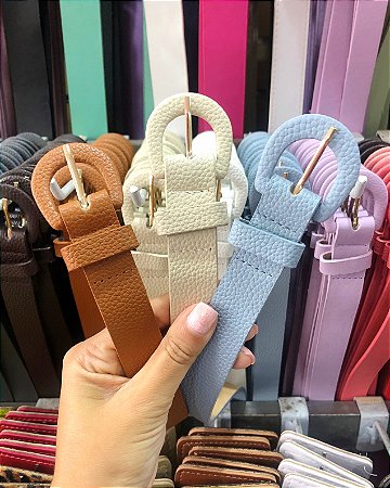 Cinto Feminino em Courinho Sintético - Fivela Oval