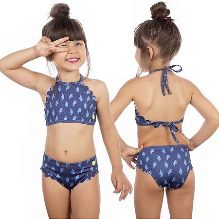 Biquíni Infantil Frente Única Proteção UV50