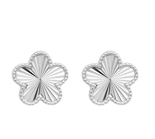 Brinco flor de prata