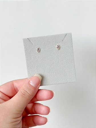 Brinco mini mão de Fátima