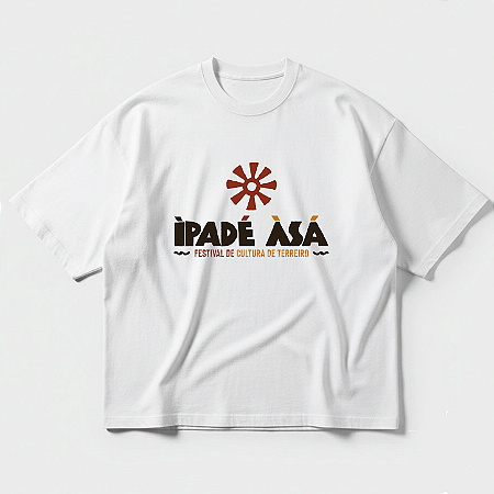 Camiseta Oversized Branca Ìpadé Àsé