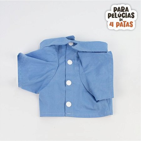 Camisa Lisa Azul Quatro Patas