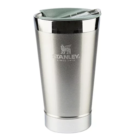 Copo Térmico de Cerveja (com tampa) Stanley - 473ml - Stainless Steel