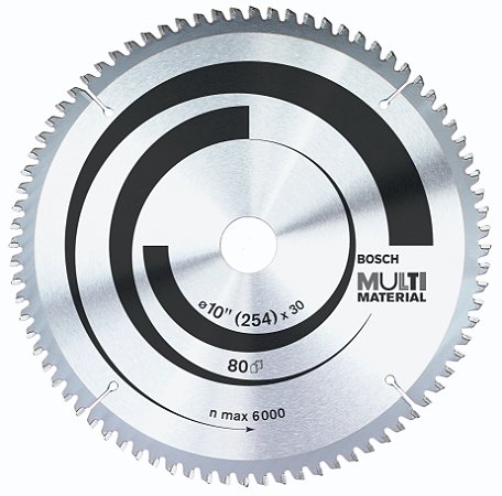 Disco de serra Circular Bosch Multimaterial ø184, furo de 1", espessura de 1,5 mm, 60 dentes