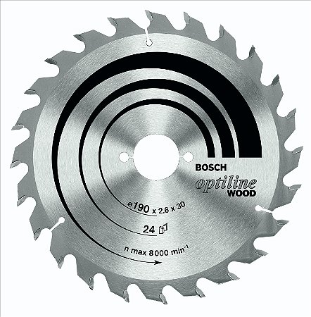 Disco de serra circular Bosch Optiline Wood ø184, furo de 20 mm, espessura de 1,5 mm, 60 dentes