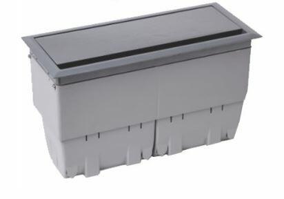 Caixa Openbox Alumínio Cinza 8Bl 3 Blocos Elétricos 2B com 3 Blocos para RJ45Key