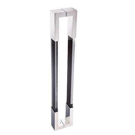 Puxador Duplo para Porta de Vidro ou Madeira DF980 Inox Preto 1000mm