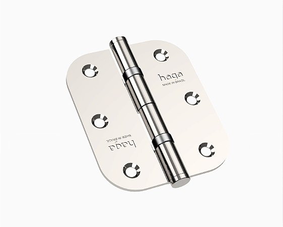 Kit 3 Dobradiças Haga 3x2½ Pino Chato Com Anel - 5750