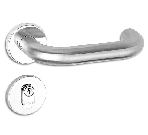 Fechadura HAGA - TH101 Inox 304 - Roseta 527 - Externa - 6890