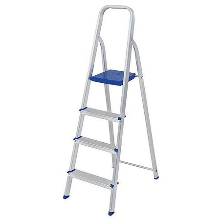 ESCADA ALUMINIO MOR MF 4 DEGRAUS ATÉ 120 KGS