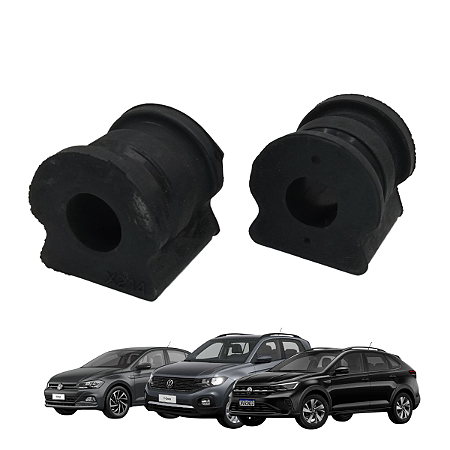 Par Bucha Barra Estabilizadora Dianteiro Vokswagen Virtus Nivus Tcross 18mm