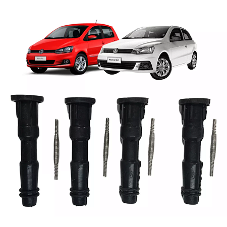 4 Supressores Bobina Ignição Volkswagen Gol G6 Saveiro Fox 1.0 Flex 2014 em diante / Audi A3 2.0 8V TFSI 2015 a 2021 4 Pinos