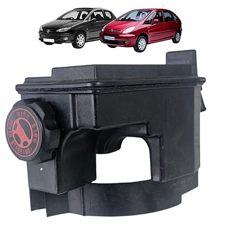 Reservatório Óleo Direção Hidráulica Citroen XSARA PICASSO 1.6 2001 a 2012 / Citroen XSARA PICASSO 2.0 2001 a 2012  - Peugeot 206 1.4 2004 a 2009 - Peugeot 206 1.6 2004 a 2009 / Peugeot 207 1.4 1.6 2004 a 2015  / Peugeot HOGGAR 2010 a 2014 7613900907