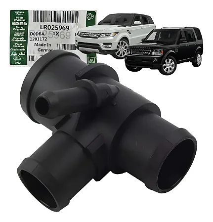 Conector Tubo Água C/ Caixa Termostato Superior Land Rover RANGE ROVER SPORT 3.0 TDV6 DIESEL 2010 a 2013 / Land Rover DISCOVERY 4 SDV3.0 6 DIESEL 2010 a 2016 LR025969