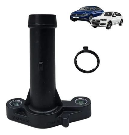 Flange Bomba D'água Volkswagen PASSAT 3.6 2006 a 2015 / Volkswagen PASSAT CC 3.6 2013 2014 2015 2016 2017 / Volkswagen TOUAREG 3.6 2006 2007 2008 2009 2010 2011 2012 2013 2014 2015 2016 2017 2018 / Audi Q7 3.6 até 2017 03h121145a