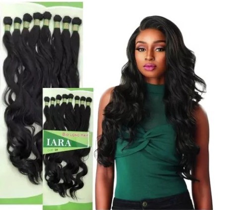 Cabelo 80 Cm Liso Preto 150 Gramas Tic Tac Bio Vegetal