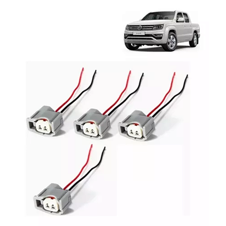 4 Plug Conector Bico Injetor Toyota Corolla Etios Yarys Hilux Lj01 2.0 / 3.0 Diessel
